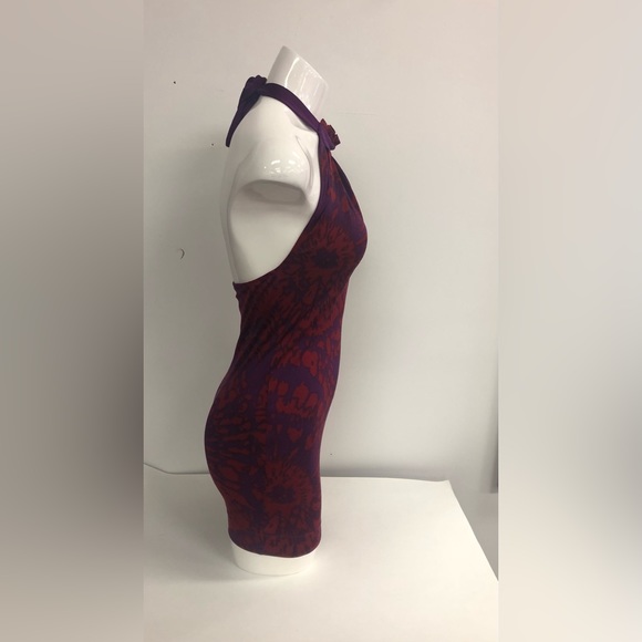 MARCIANO BODYCON MINI HALTER DRESS IN EXTRA SMALL 100%silk - Picture 3 of 8